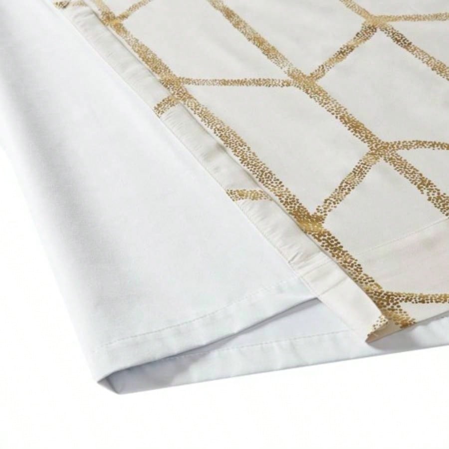 Total Blackout Metallic Print Grommet Top Curtain Panel Pair2 Pcs Window Panels