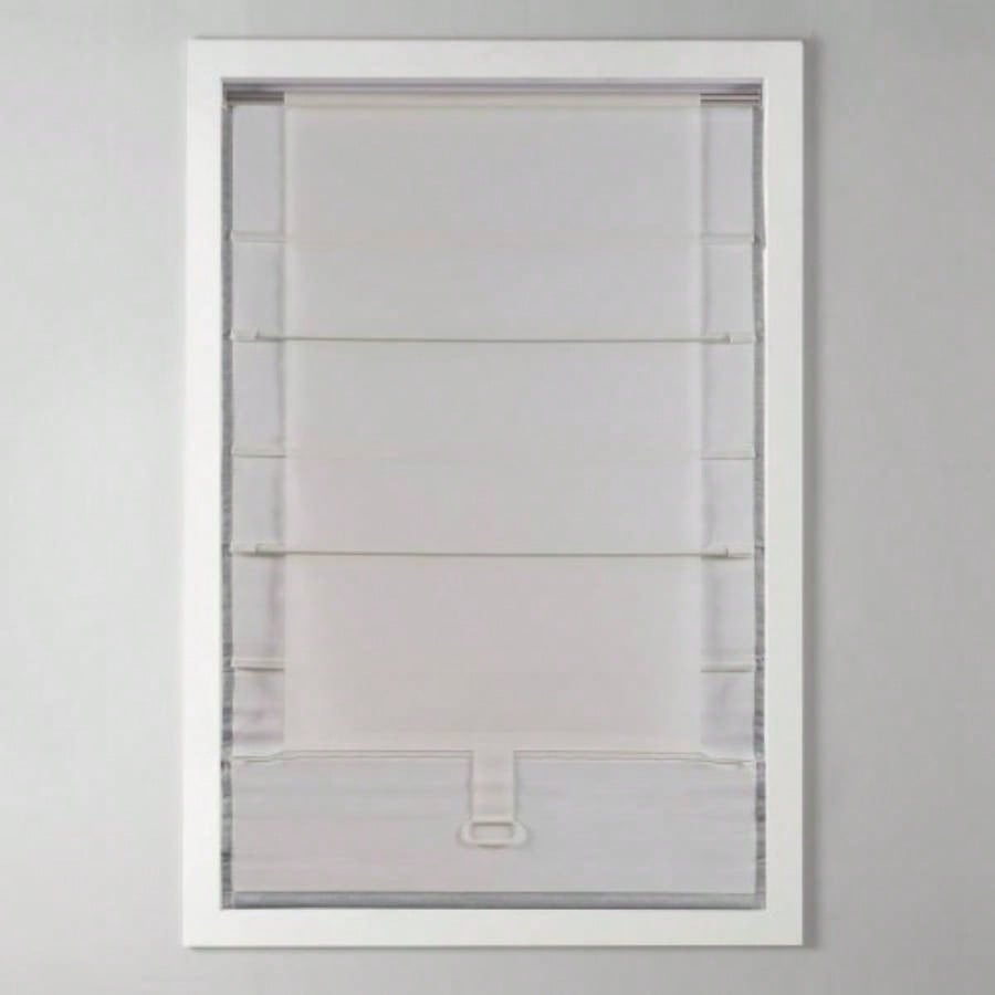 Basketweave Room Darkening Cordless Roman Shade