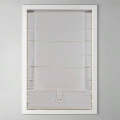 Basketweave Room Darkening Cordless Roman Shade