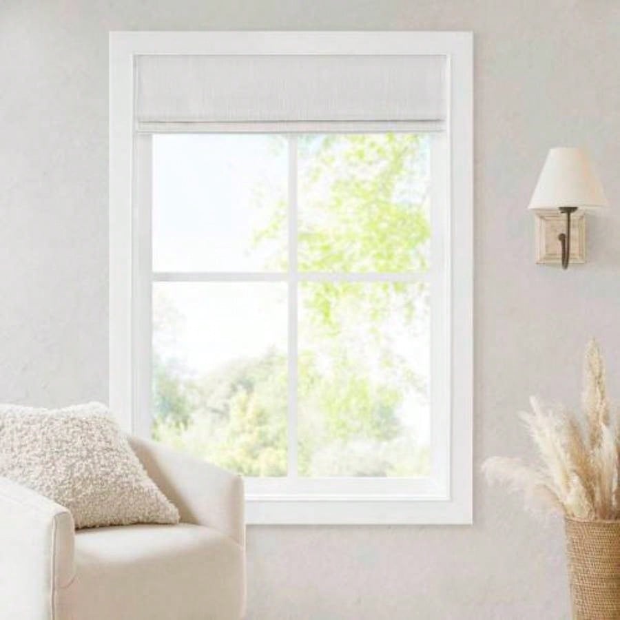 1 PCS 33x64 Total Blackout Cordless Roman Shade White