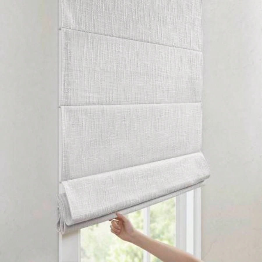 1 PCS 33x64 Total Blackout Cordless Roman Shade White