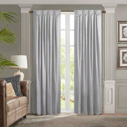 Pleat Curtain Panel with Tieback Single Silver 52x96