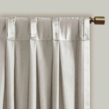 Pleat Curtain Panel with Tieback Single White 52x96
