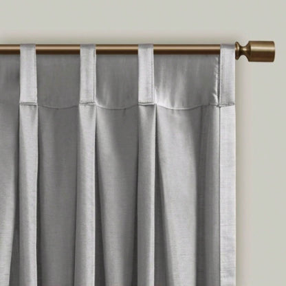 Pleat Curtain Panel with Tieback Single Silver 52x96