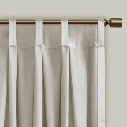 Pleat Curtain Panel with Tieback Single White 52x96