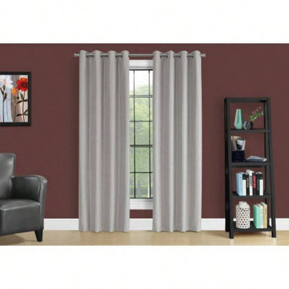 Curtain Panel, 2pcs Set, 54 X 95l, Blackout, Grommet, Living Room, Bedroom, Kitchen, Thermal Insulation Polyester, Contemporary, Modern