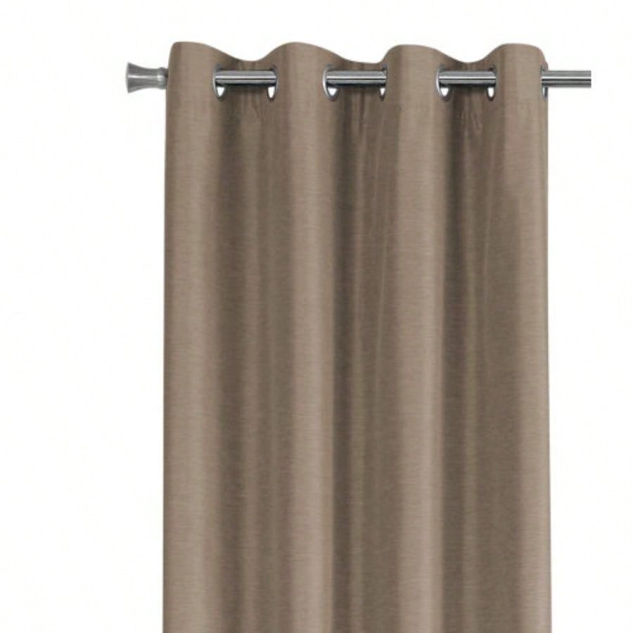 Curtain Panel, 2pcs Set, 54 X 95l, Blackout, Grommet, Living Room, Bedroom, Kitchen, Brown Thermal Insulation Polyester, Contemporary, Modern
