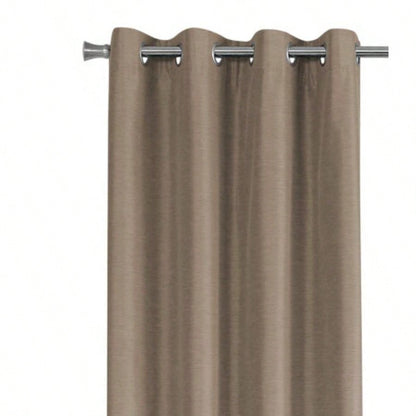 Curtain Panel, 2pcs Set, 54 X 95l, Blackout, Grommet, Living Room, Bedroom, Kitchen, Brown Thermal Insulation Polyester, Contemporary, Modern