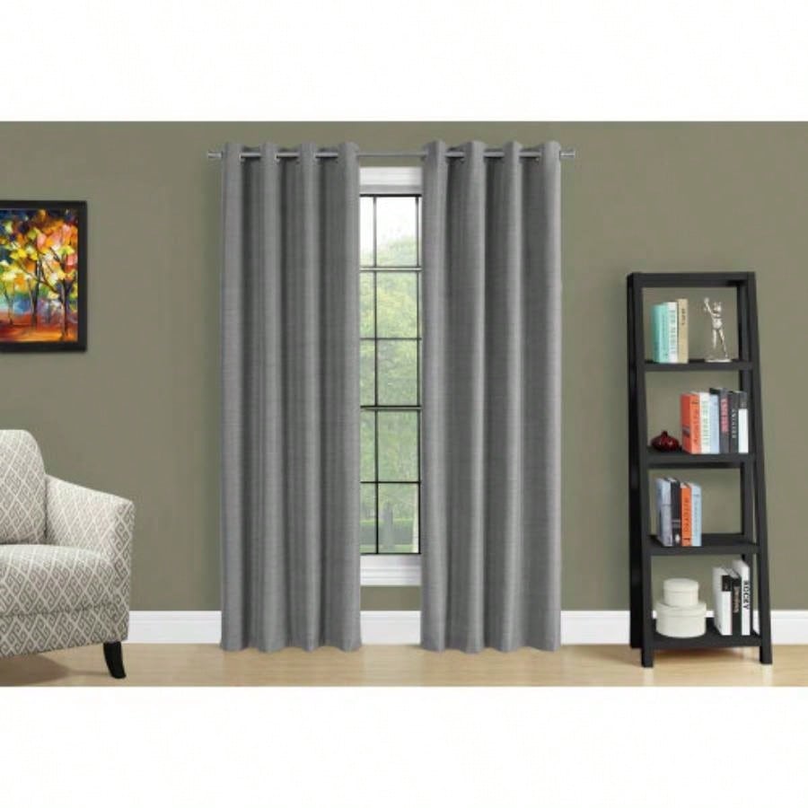 Curtain Panel, 2pcs Set, 54 X 95l, Blackout, Grommet, Living Room, Bedroom, Kitchen, Thermal Insulation Polyester, Contemporary, Modern