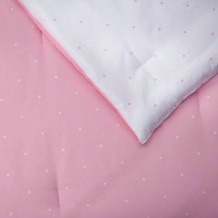 Linenspa Microfiber Designer Comforter - Polka, Cal King, Pink