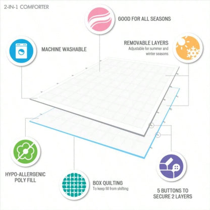 All Season 2 in 1 Down Comforter