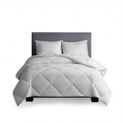 Oversized Down Alt Comforter with HeiQ Temp Treatment White Twin/Twin XL