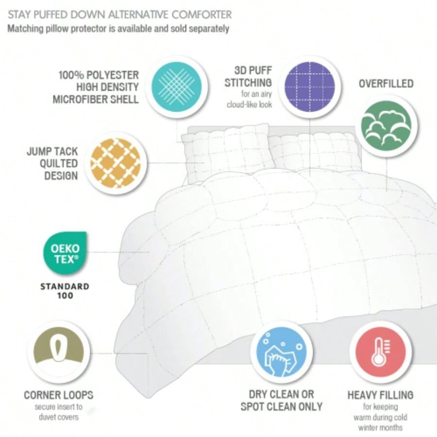 Overfilled Down Comforter White King/Cal King