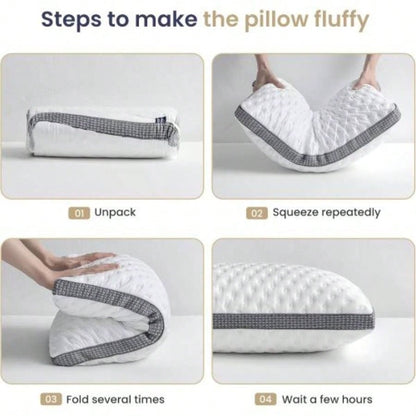 King Size Set of 2, Cooling Gel Foam Bed Pillow, Medium Firm Pillow Sleeping, Cooling Smooth Washable Cover, CertiPUR - US Certified