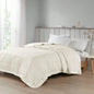 Oversized Down Blanket with Satin Trim Ivory King
