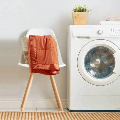 1 PCS King Lightweight Down Blanket with Satin Trim Orange