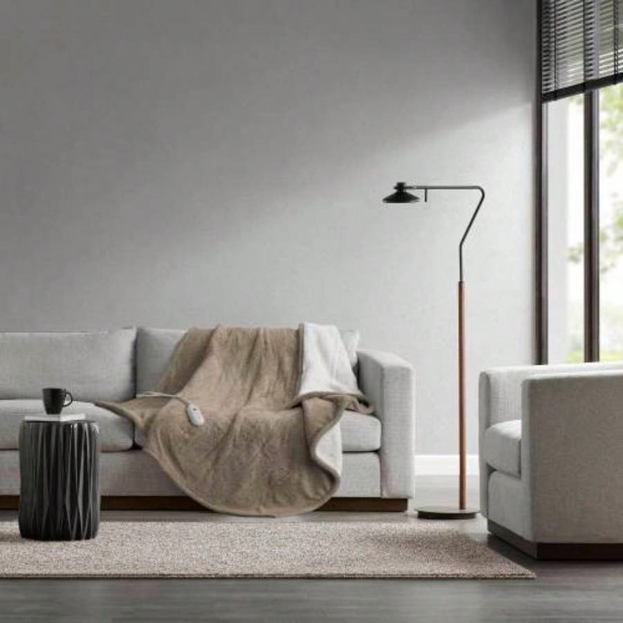 1 PCS 50x60 Dream Soft Heated Throw Brown