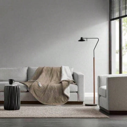 1 PCS 50x60 Dream Soft Heated Throw Brown