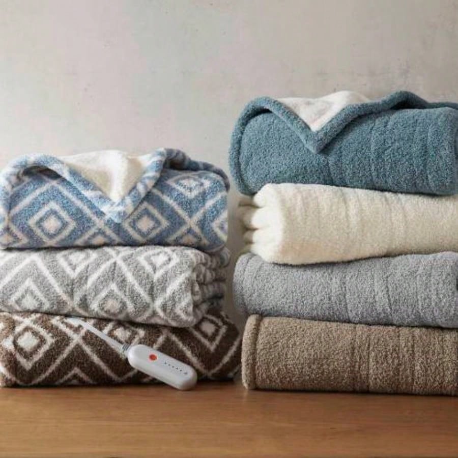 1 PCS 50x60 Dream Soft Heated Throw Brown Geo