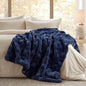 1 PC 50x60 Faux Fur Throw Navy
