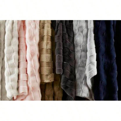 1 PC 50x60 Faux Fur Throw Navy