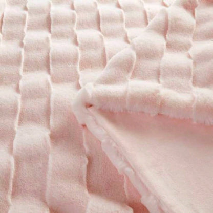 1 PC 50x60 Faux Fur Throw Pink