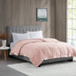 Lightweight Down Blanket with Satin Trim Blush King