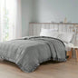 Oversized Down Blanket with Satin Trim Charcoal King