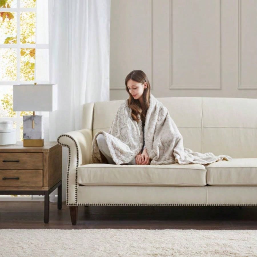 1PC 90x90 Faux Fur Blanket