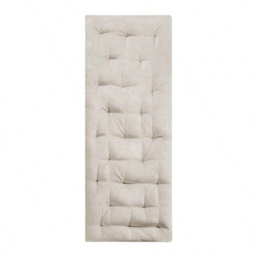 Poly Chenille Lounge Floor Pillow Cushion Ivory 27x 74