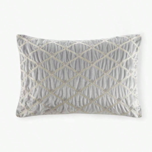 Oblong Decor Pillow Silver 22x15