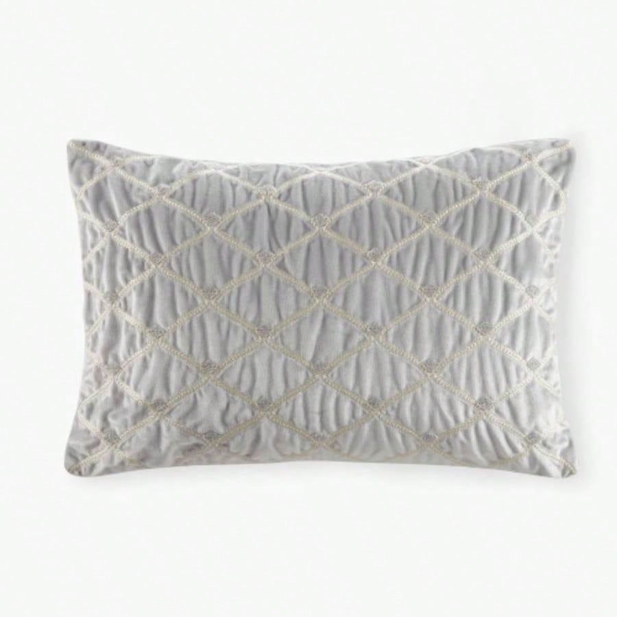 Oblong Decor Pillow Silver 22x15