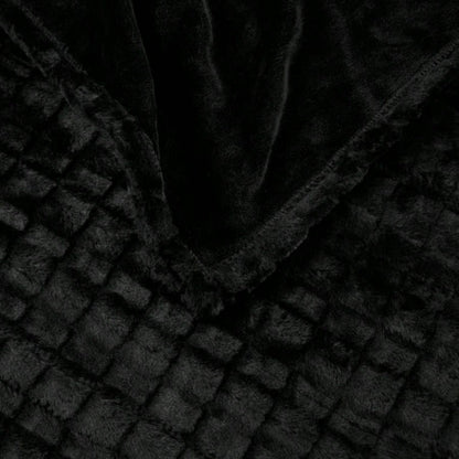 1 PCS 50x70 Oversized Faux Fur Heated Throw Black Texture