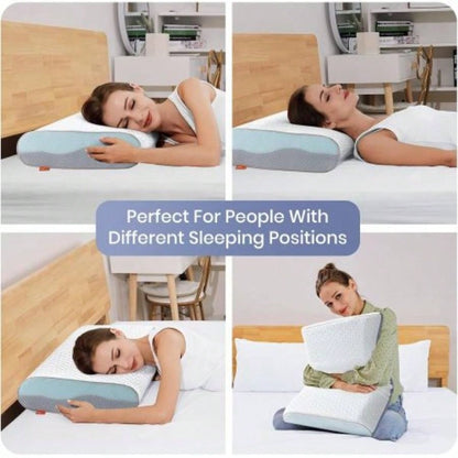 4 Inch Foam Pillows, Gel Cooling Bed Pillows, Sleep Pillow, Removable Washable Pillowcase, Standard Size