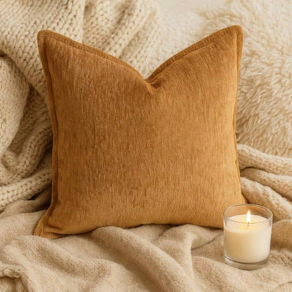 Homey COZY Velvet Throw Pillow - Luxe Mocha Shine with a Soft, Glimmering