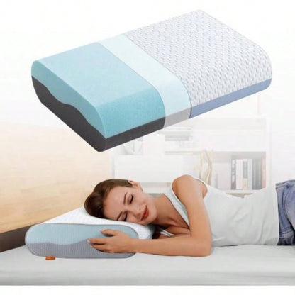 4 Inch Foam Pillows, Gel Cooling Bed Pillows, Sleep Pillow, Removable Washable Pillowcase, Standard Size