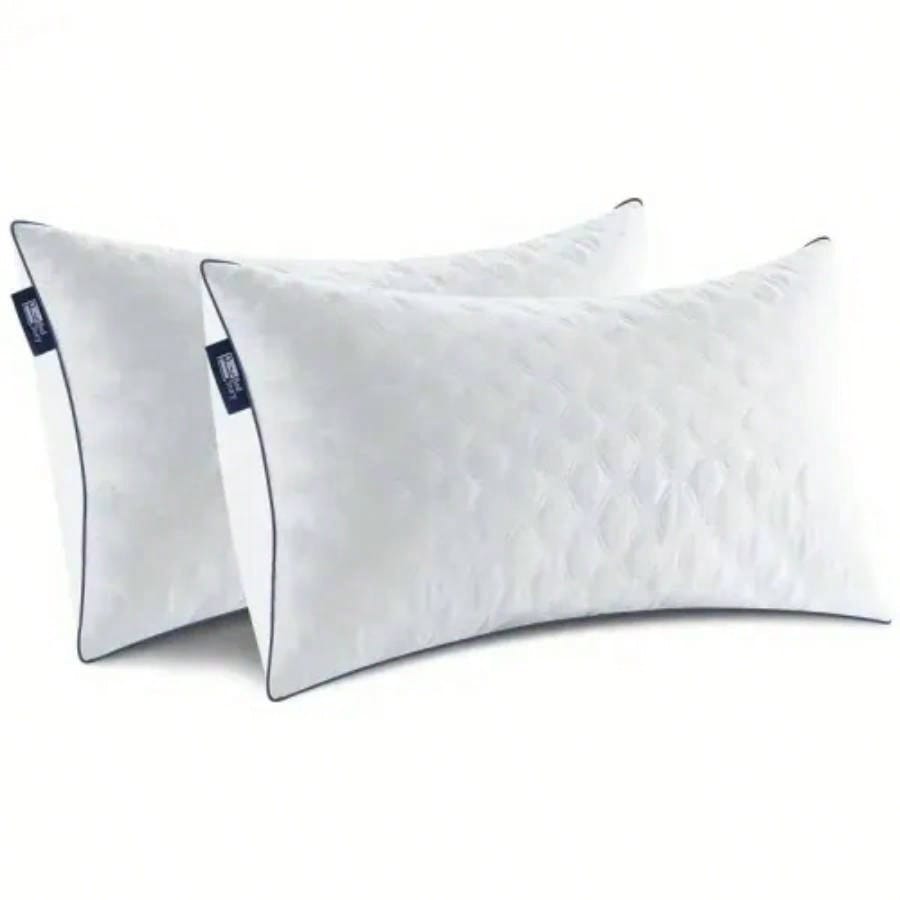 BedStory 2 Pack Luxury Neck Support Pillows - Soft, Hotel Quality Size, Comfort Gifting