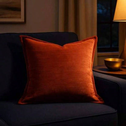 Homey COZY Velvet Throw Pillow - Copper Elegance with Soft Luster and Modern Warmth