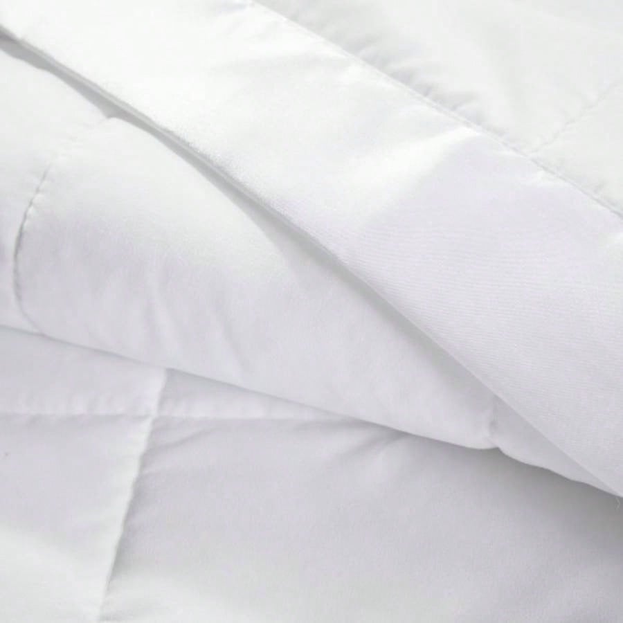 Lightweight Down Blanket with Satin Trim White King