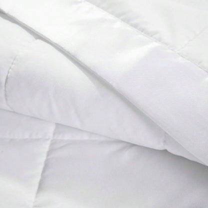 Lightweight Down Blanket with Satin Trim White King
