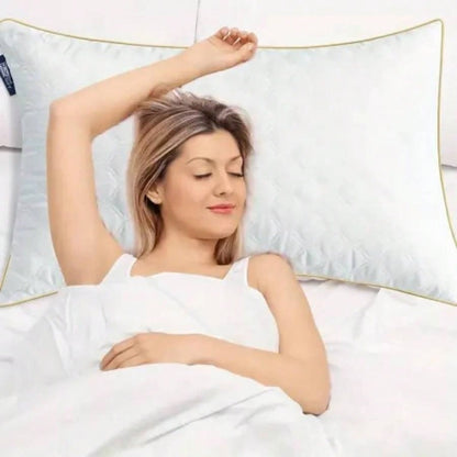 2 Pack Luxury Neck Support Pillows - Soft, Hypoallergenic, All - Season Comfort Size, Home