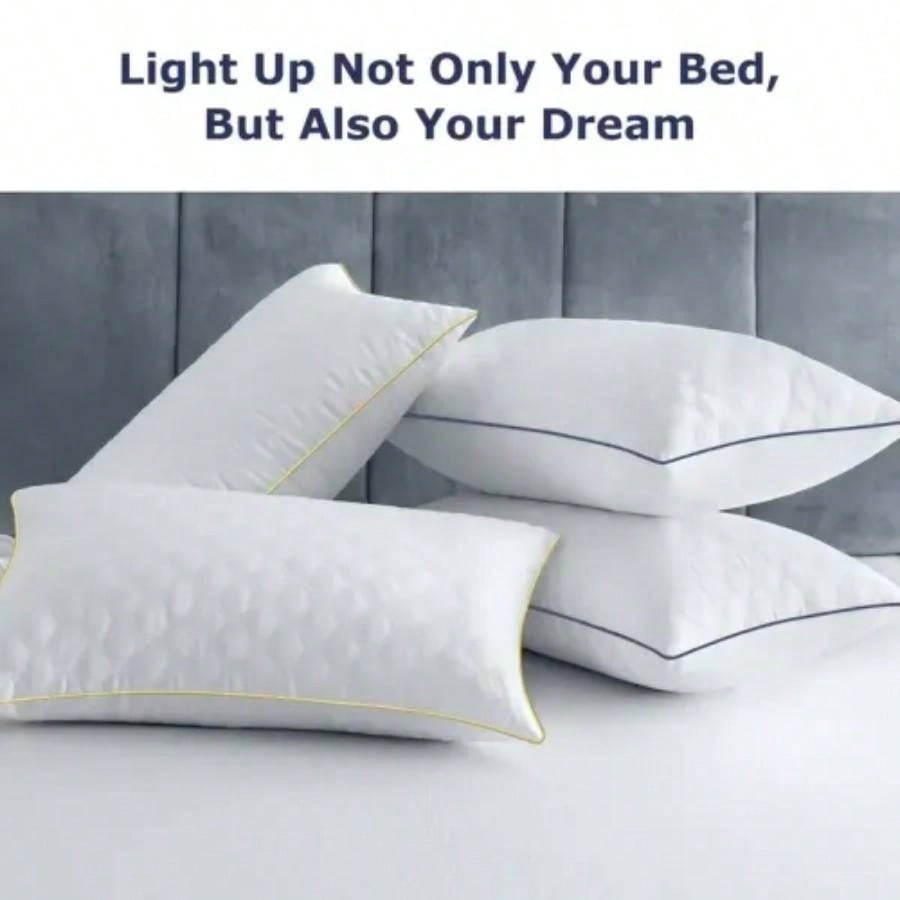 2 Pack Luxury Neck Support Pillows - Soft, Hypoallergenic, All - Season Comfort Size, Home