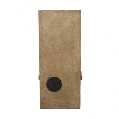 35.25 High Hand Crafted Weather Resistant Floor Fountain with Light, Light Brown