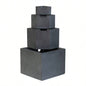 19.7x19.7x41. Gray Cement 4 Tier Block Fountain Outdoor
