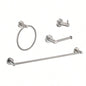 4 - Pack Bathroom Set Brushed Nickel 22. Towel Bar Racks, Toilet Paper Holder, Ring, Hook, Accessories, Hardware, Fixtures