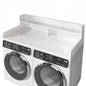2 - Tier Washer and Dryer Countertop with 2.75 H Guard, 54x 27.5 D Laundry Countertop Cover, Large Space Laundry Topper Folding Clothes Over Washer and Dryer, White