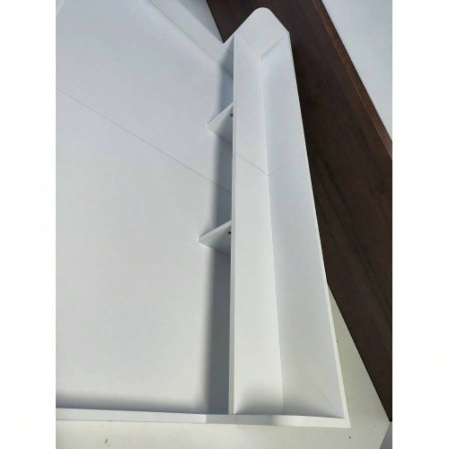 Washer Dryer Countertop with Non - slip Pads Laundry Wood Shelf Topper with, 54 Widthx 27.5 Depth Double Layer Organizer Washer and Dryer Laundry Hamper Counter Storage Organization WHITE