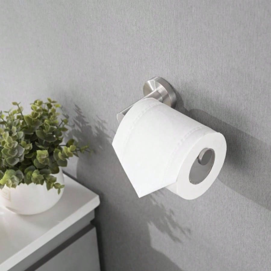 4 - Pack Bathroom Set Brushed Nickel 22. Towel Bar Racks, Toilet Paper Holder, Ring, Hook, Accessories, Hardware, Fixtures