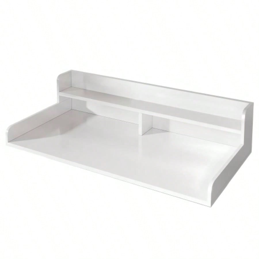 2 - Tier Washer and Dryer Countertop with 2.75 H Guard, 54x 27.5 D Laundry Countertop Cover, Large Space Laundry Topper Folding Clothes Over Washer and Dryer, White