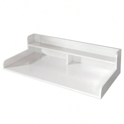 2 - Tier Washer and Dryer Countertop with 2.75 H Guard, 54x 27.5 D Laundry Countertop Cover, Large Space Laundry Topper Folding Clothes Over Washer and Dryer, White